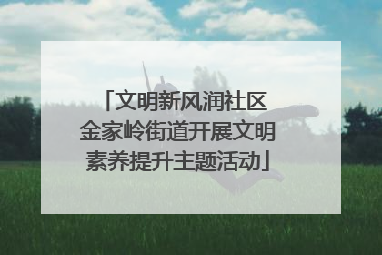 文明新风润社区 金家岭街道开展文明素养提升主题活动