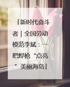 新时代奋斗者｜全国劳动模范李斌：一把焊枪“点亮”美丽海岛