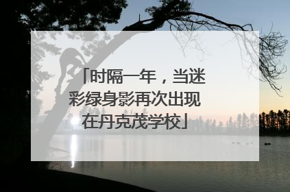 时隔一年，当迷彩绿身影再次出现在丹克茂学校