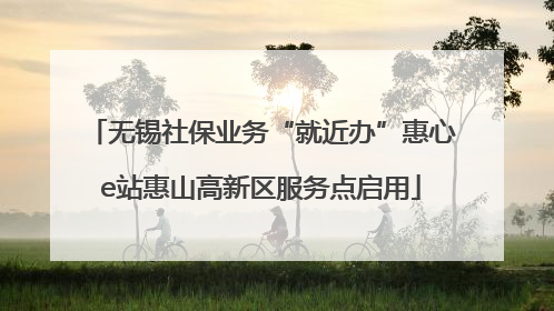 无锡社保业务“就近办”惠心e站惠山高新区服务点启用