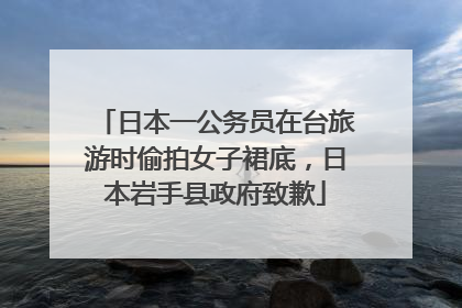 日本一公务员在台旅游时偷拍女子裙底，日本岩手县政府致歉