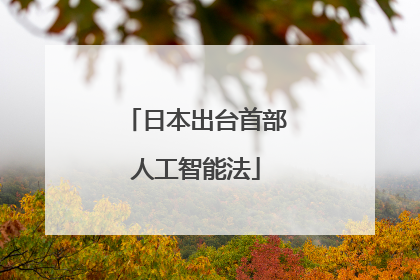 日本出台首部人工智能法