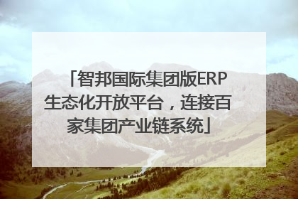 智邦国际集团版ERP生态化开放平台，连接百家集团产业链系统