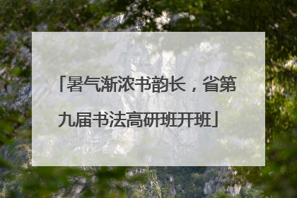 暑气渐浓书韵长，省第九届书法高研班开班