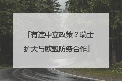 有违中立政策？瑞士扩大与欧盟防务合作