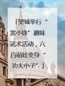 望城举行“雷小锋”趣味武术活动，六百萌娃变身“功夫小子”