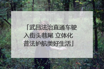 武昌法治直通车驶入街头巷尾 立体化普法护航美好生活