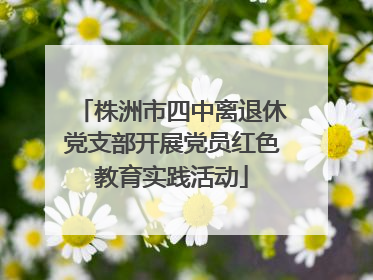 株洲市四中离退休党支部开展党员红色教育实践活动