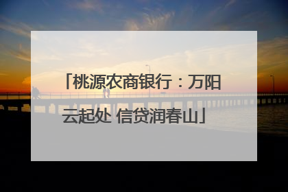 桃源农商银行：万阳云起处 信贷润春山