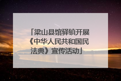 梁山县馆驿镇开展《中华人民共和国民法典》宣传活动