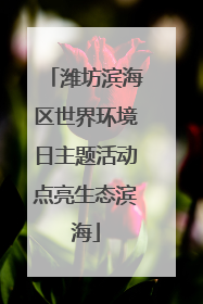潍坊滨海区世界环境日主题活动点亮生态滨海