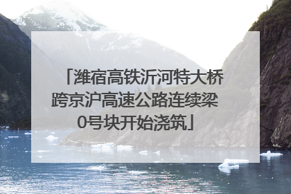 潍宿高铁沂河特大桥跨京沪高速公路连续梁0号块开始浇筑