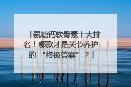 氨糖钙软骨素十大排名！哪款才是关节养护的 “终极答案”？