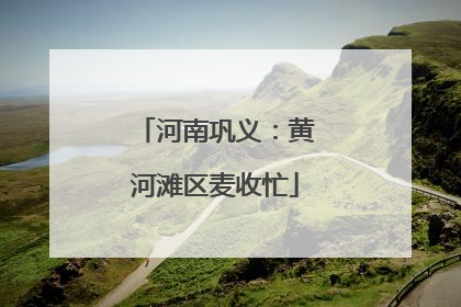 河南巩义：黄河滩区麦收忙