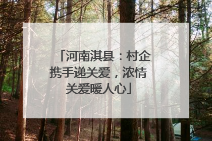 河南淇县：村企携手递关爱，浓情关爱暖人心