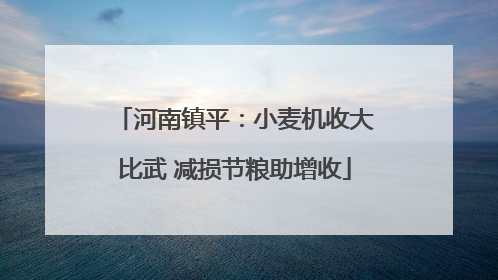 河南镇平：小麦机收大比武 减损节粮助增收