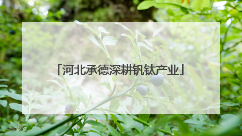 河北承德深耕钒钛产业