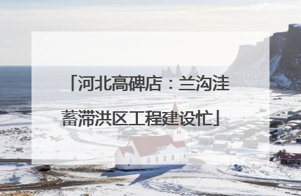 河北高碑店：兰沟洼蓄滞洪区工程建设忙