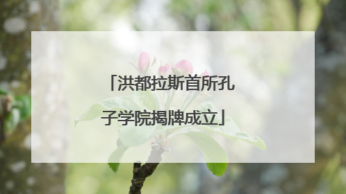 洪都拉斯首所孔子学院揭牌成立