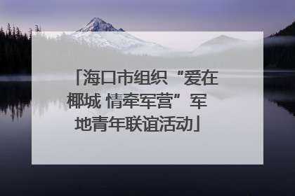 海口市组织“爱在椰城 情牵军营”军地青年联谊活动