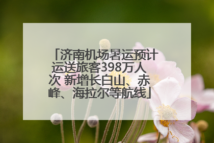 济南机场暑运预计运送旅客398万人次 新增长白山、赤峰、海拉尔等航线