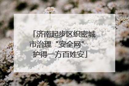 济南起步区织密城市治理“安全网” 护得一方百姓安