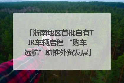 浙南地区首批自有TIR车辆启程 “购车远航”助推外贸发展