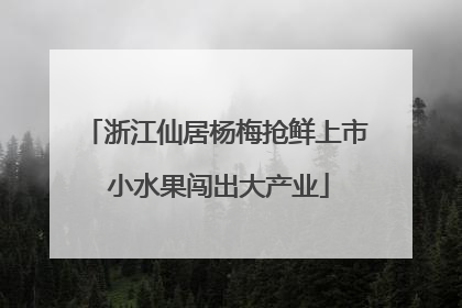 浙江仙居杨梅抢鲜上市 小水果闯出大产业