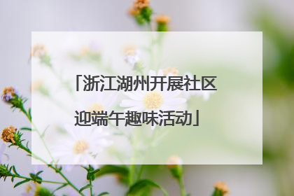 浙江湖州开展社区迎端午趣味活动