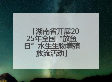 湖南省开展2025年全国“放鱼日”水生生物增殖放流活动