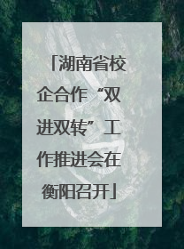 湖南省校企合作“双进双转”工作推进会在衡阳召开