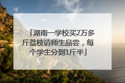 湖南一学校买2万多斤荔枝请师生品尝，每个学生分到1斤半