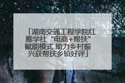 湖南交通工程学院红雁学社“电商+帮扶”赋能模式 助力乡村振兴获帮扶乡镇好评