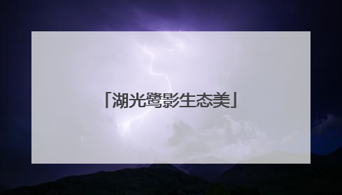 湖光鹭影生态美