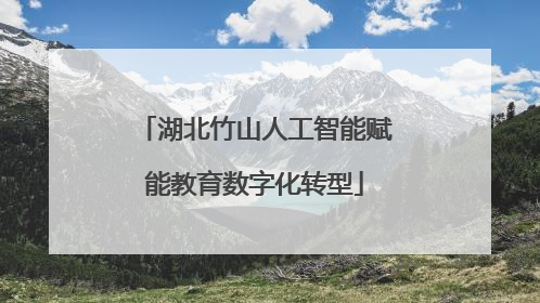 湖北竹山人工智能赋能教育数字化转型