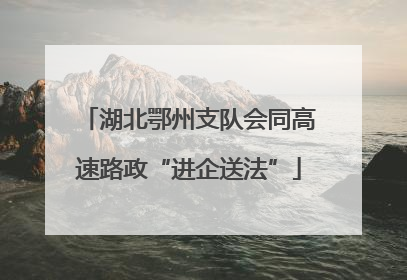 湖北鄂州支队会同高速路政“进企送法”