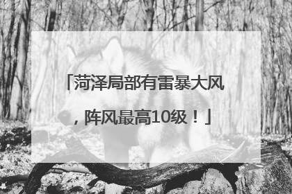 菏泽局部有雷暴大风，阵风最高10级！