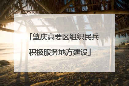 肇庆高要区组织民兵积极服务地方建设