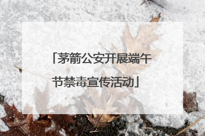 茅箭公安开展端午节禁毒宣传活动