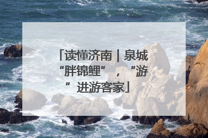 读懂济南｜泉城“胖锦鲤”，“游”进游客家