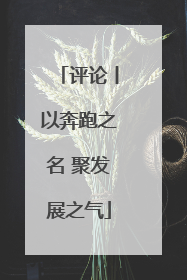 评论丨以奔跑之名 聚发展之气