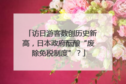 访日游客数创历史新高，日本政府酝酿“废除免税制度”？