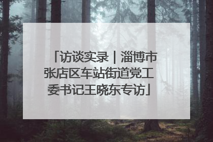 访谈实录｜淄博市张店区车站街道党工委书记王晓东专访