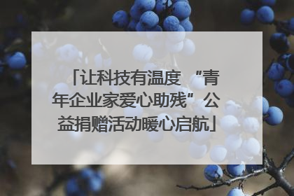 让科技有温度 “青年企业家爱心助残”公益捐赠活动暖心启航