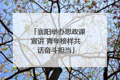 襄阳举办思政课宣讲 青年榜样共话奋斗担当