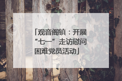 观音阁镇：开展“七一”走访慰问困难党员活动
