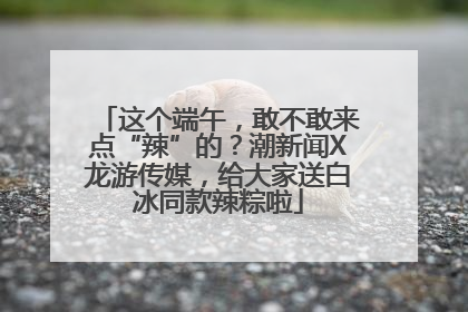 这个端午，敢不敢来点“辣”的？潮新闻X龙游传媒，给大家送白冰同款辣粽啦