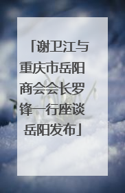 谢卫江与重庆市岳阳商会会长罗锋一行座谈岳阳发布