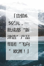 货值6.5亿元，一批成都“新津造”产品组团“飞向”欧洲！