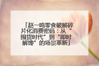 赵一鸣零食破解碎片化消费密码：从“囤货时代”到“即时解馋”的场景革新